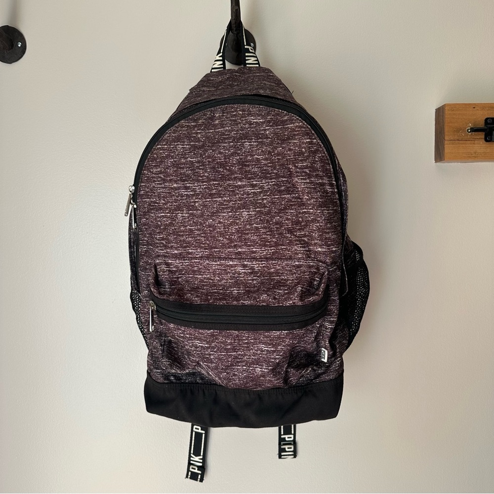 PINK black and grey large backpack for students or travel